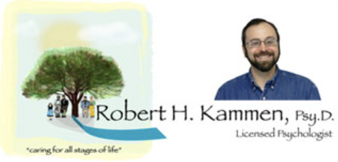 Card of Dr. Robert Kammen, psychologist in Kingston, PA